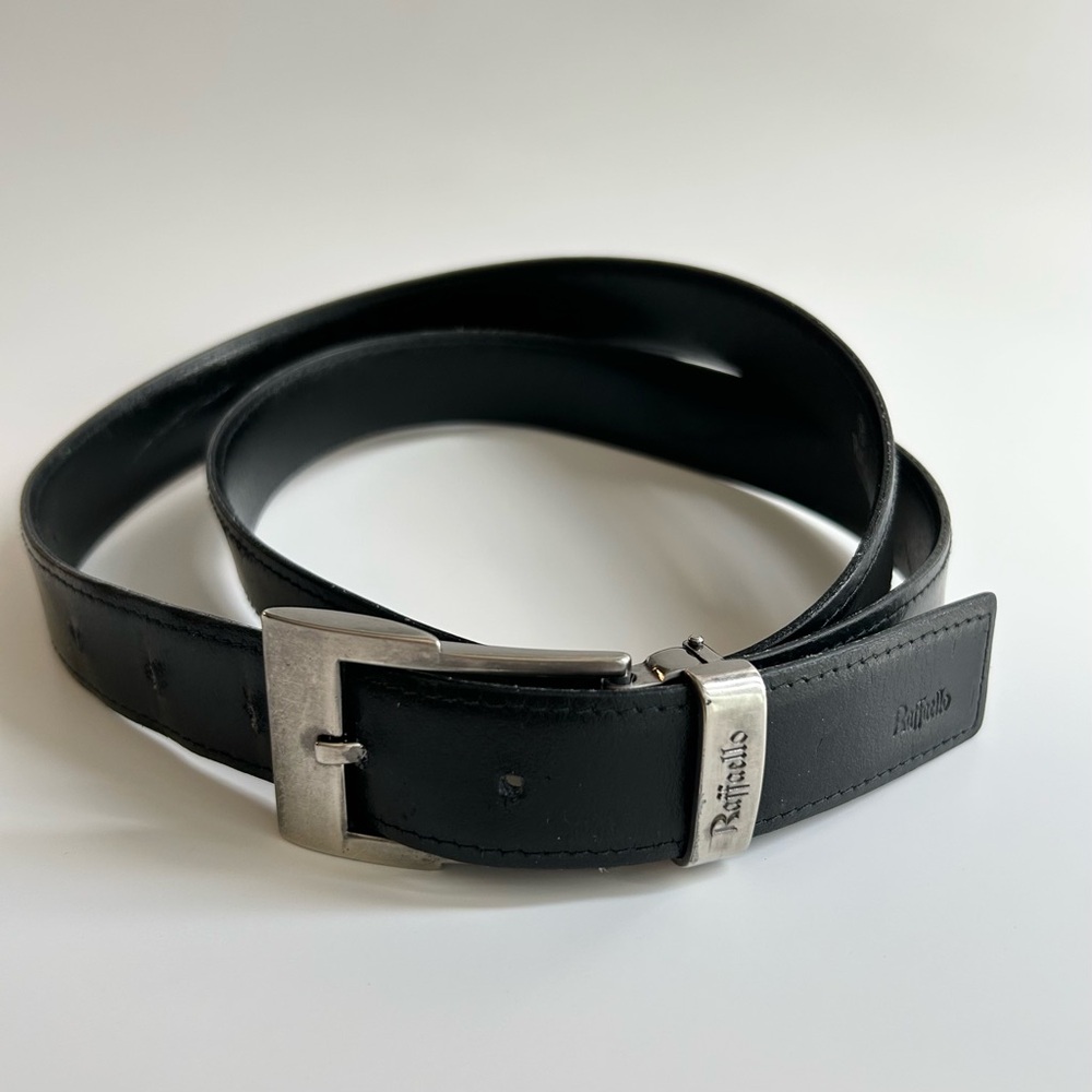 Raffael Genuine Black Leather Belt, made in Italy, size 40 unisex